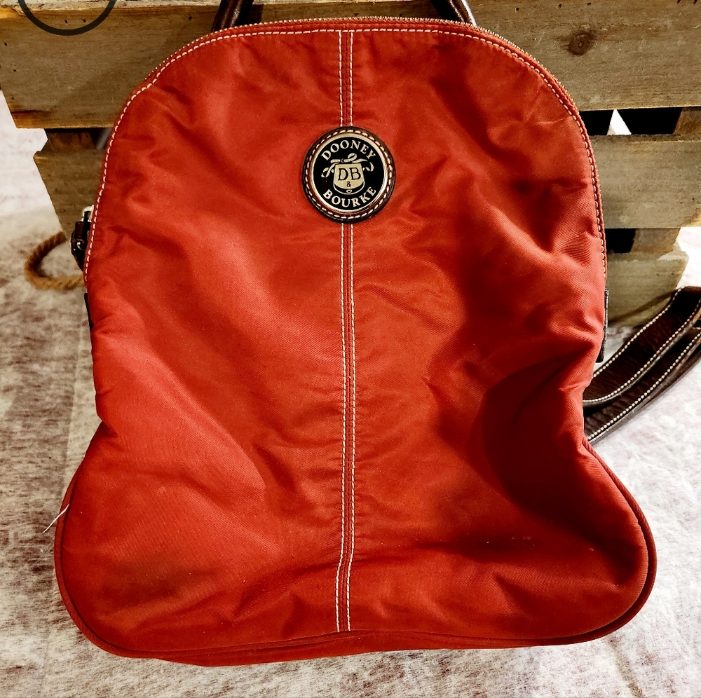 Dooney & Burke red backpack